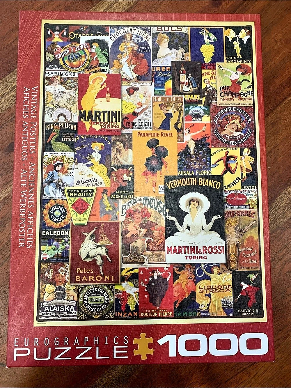 Eurographics Vintage Posters 1000-Piece Jigsaw Puzzle 1000 Piece Puzzle Red &